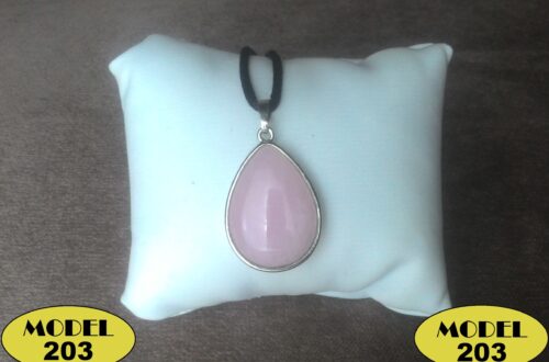 ENERJI ÇALIŞILMIŞ PEMBE KUVARS KOLYE